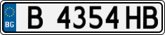 License plate of Bulgaria, Cars