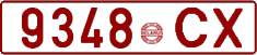 License plate Belarus, Cars (1992)