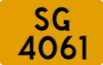 License plate of Hong Kong, AB 1234