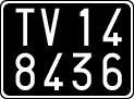 License plate of Italy, Cars (1927 year series)