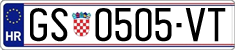 License plate of Croatia, Regular plates