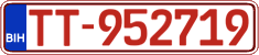 License plate of Bosnia and Herzegovina, Provisional