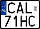 License plates of Poland, Regular car plates