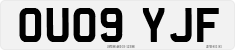 License plate of the United Kingdom, 2001 year system