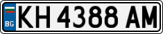License plate of Bulgaria, Cars