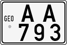 License plate of Georgia, Trailers (1993)