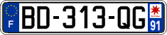 French license plate, SIV (ordinary)