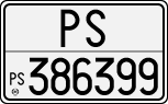 License plate of Italy, Cars (1927 year series)