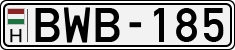 license plates of Hungary, Cars (1990)