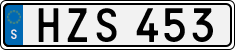 License plate of Sweden, Regular plates