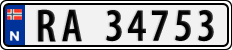 License plate of Norway, Cars