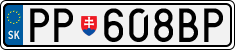License plate of Slovakia, Cars