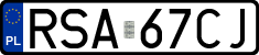 License plates of Poland, Regular car plates