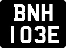 License plate of the United Kingdom, 1963 year system