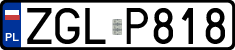 License plates of Poland, Regular car plates