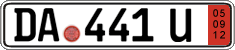 German license plate, Export transit plates