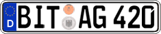 German license plate, Regular plates