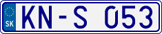 License plate of Slovakia, Sportcars