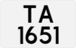 License plate of Hong Kong, AB 1234