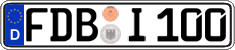 German license plate, Regular plates
