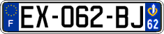 French license plate, SIV (ordinary)