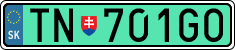 License plate of Slovakia, Electric vehicles
