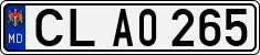 License plate of Moldova, Cars (1992)