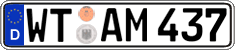 German license plate, Regular plates