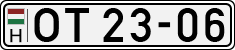 license plates of Hungary, Oldtimers (1990)