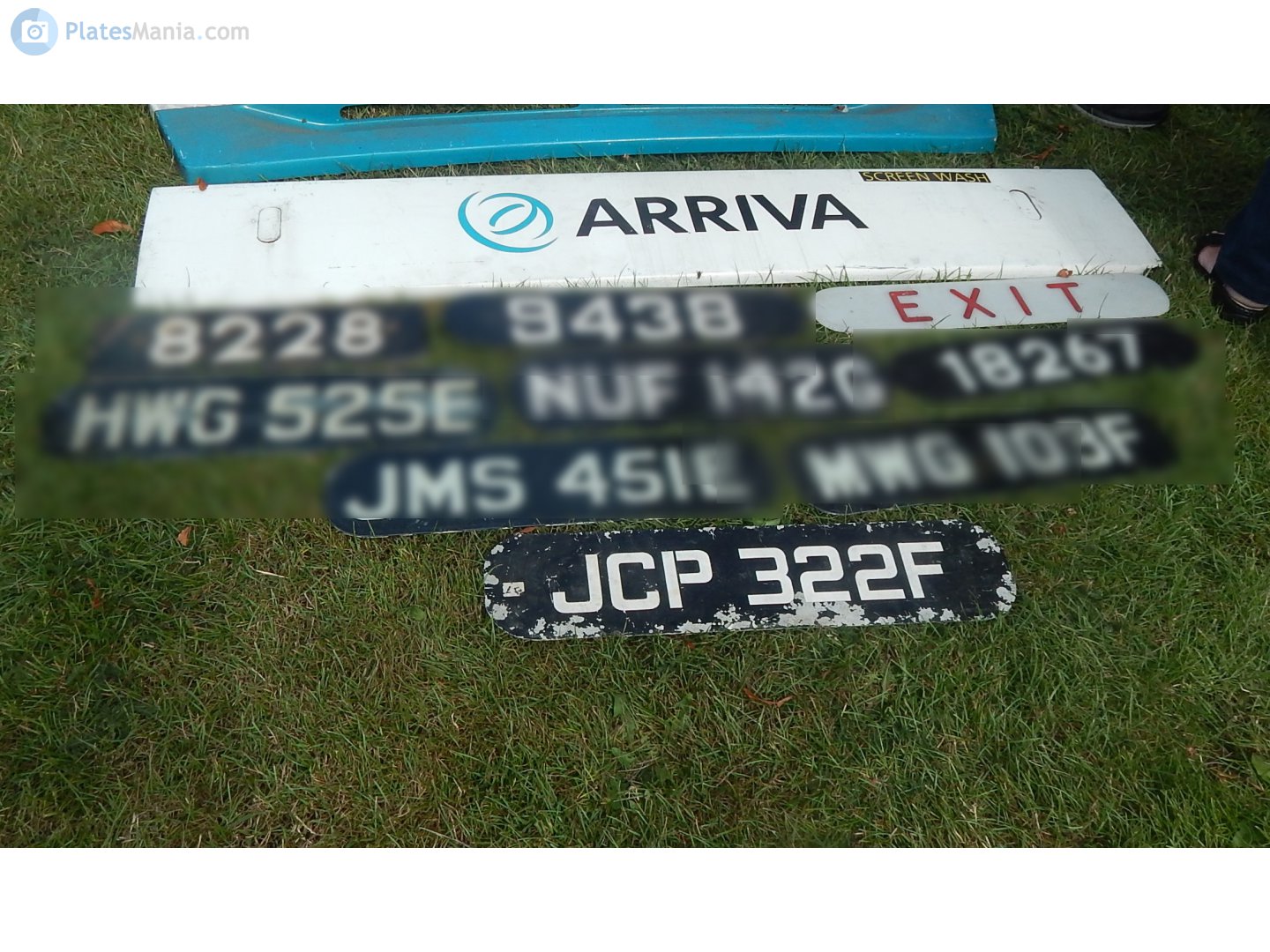 JCP322F, License plate without vehicle 