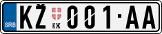 License plate of Serbia, Cars