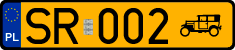 License plates of Poland, Oldtimers