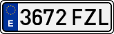 License plates of Spain, Ordinary (2000)