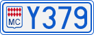 License plate of Monaco, Cars
