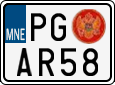 License plate of Montenegro, Scooters