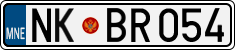 License plate of Montenegro, Cars