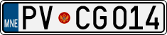 License plate of Montenegro, Cars