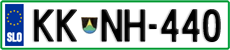 License plate of Slovenia, Cars