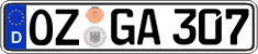 German license plate, Regular plates