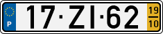 License plate of Portugal, Regular plates