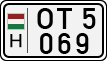 license plates of Hungary, Oldtimers (1990)