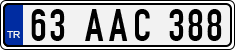 License plate of Turkey, Regular plates