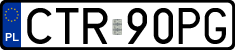 License plates of Poland, Regular car plates