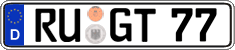 German license plate, Regular plates