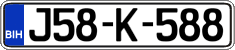 License plate of Bosnia and Herzegovina, Regular plates
