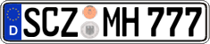 German license plate, Regular plates