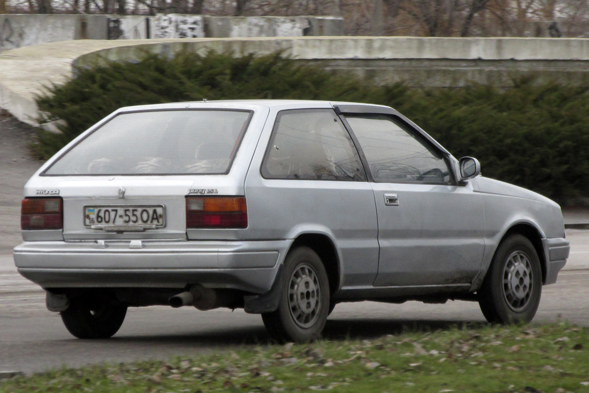16 607-55 OA, Hyundai Pony 3rd gen 3-door Hatch (X1; EU-market), 1985–1989