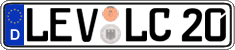 German license plate, Regular plates