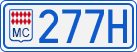 License plate of Monaco, Cars