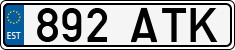 License plate of Estonia, Regular car plates